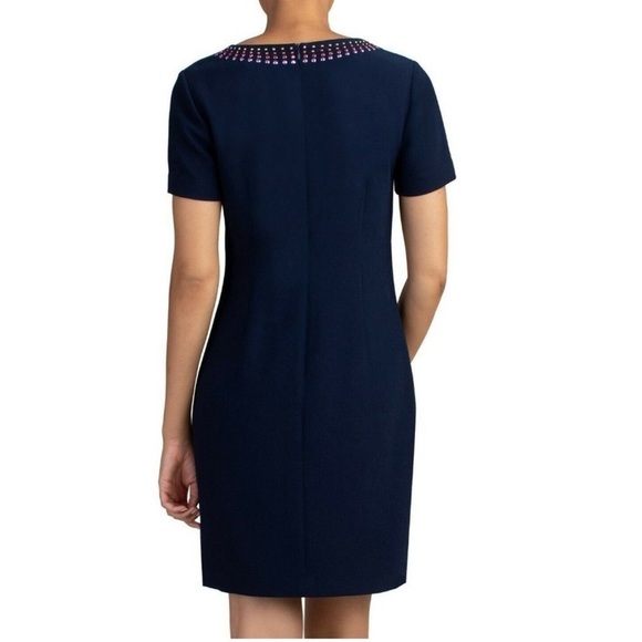 NWT Trina Turk Navy Heatwave Dress Size 4 - Picture 2 of 10